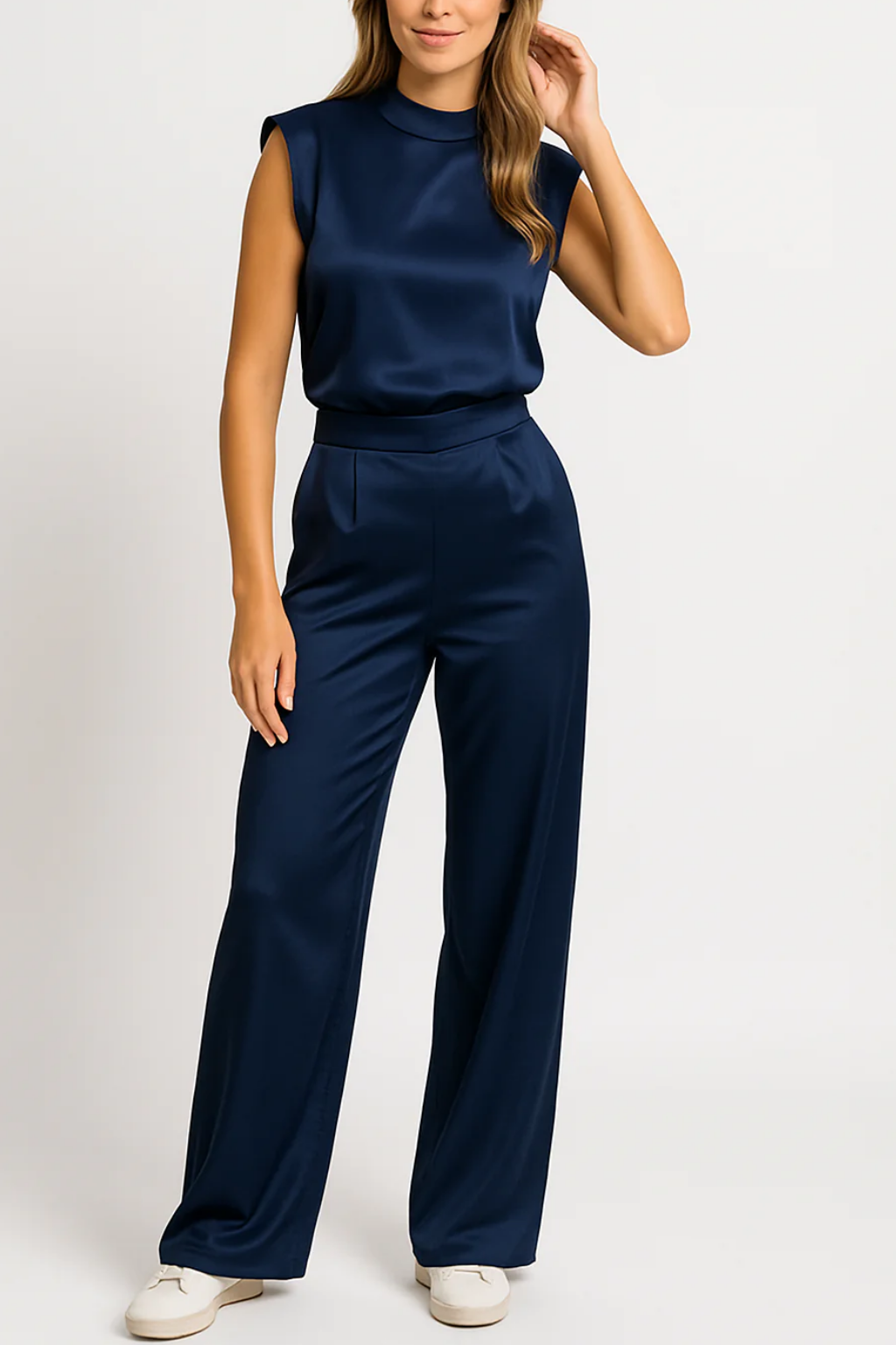 Chic High Neck Wide Leg Jumpsuit for Formal Occasions