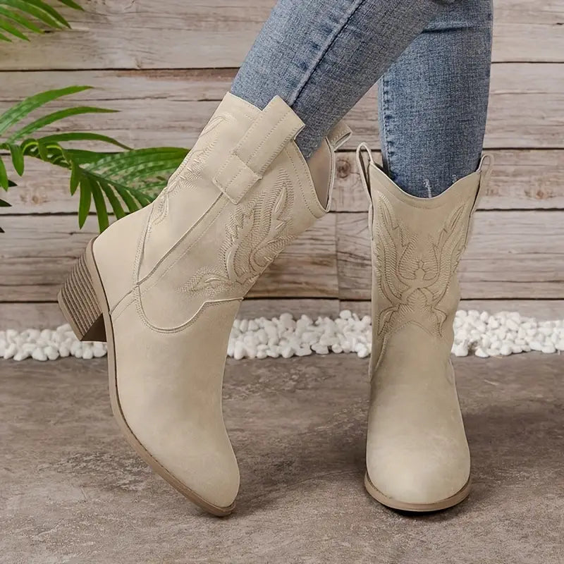Ariana | Stylish Block Heel Cowboy Boots for Women