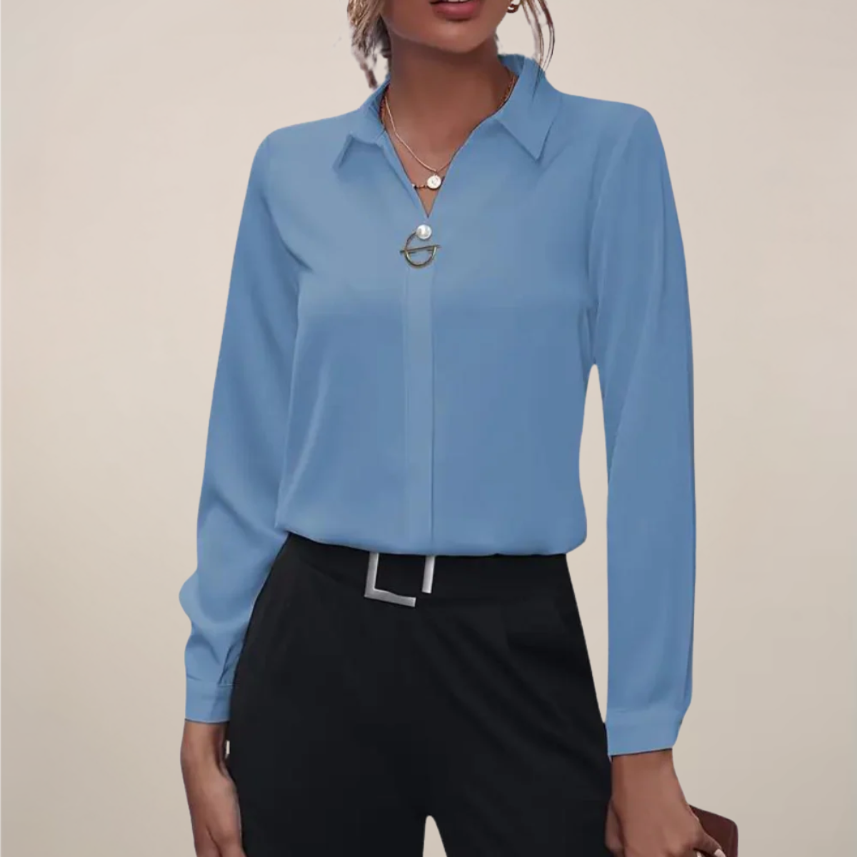 Chic Long Sleeve Collar Blouse for Any Occasion