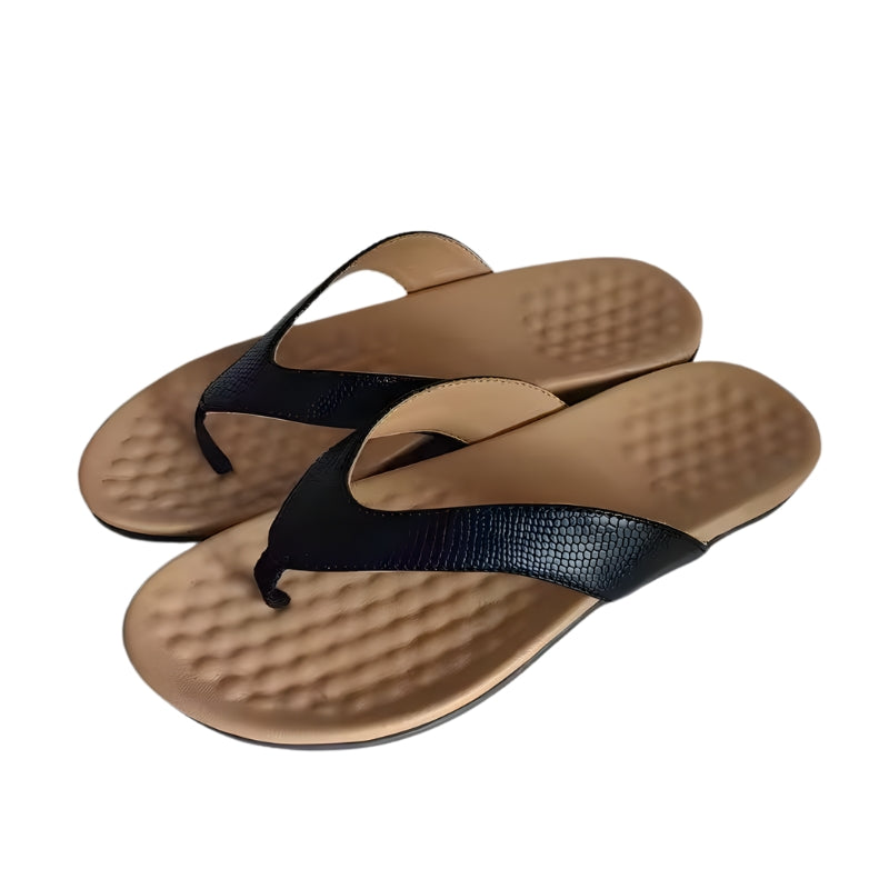 Stylish Women's Embossed Strap Sandals for Summer Outings