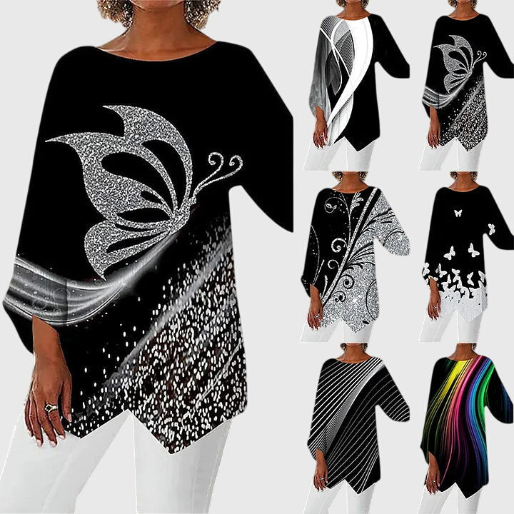 Alayah™ | Chic Crew Neck Blouse for Everyday Wear