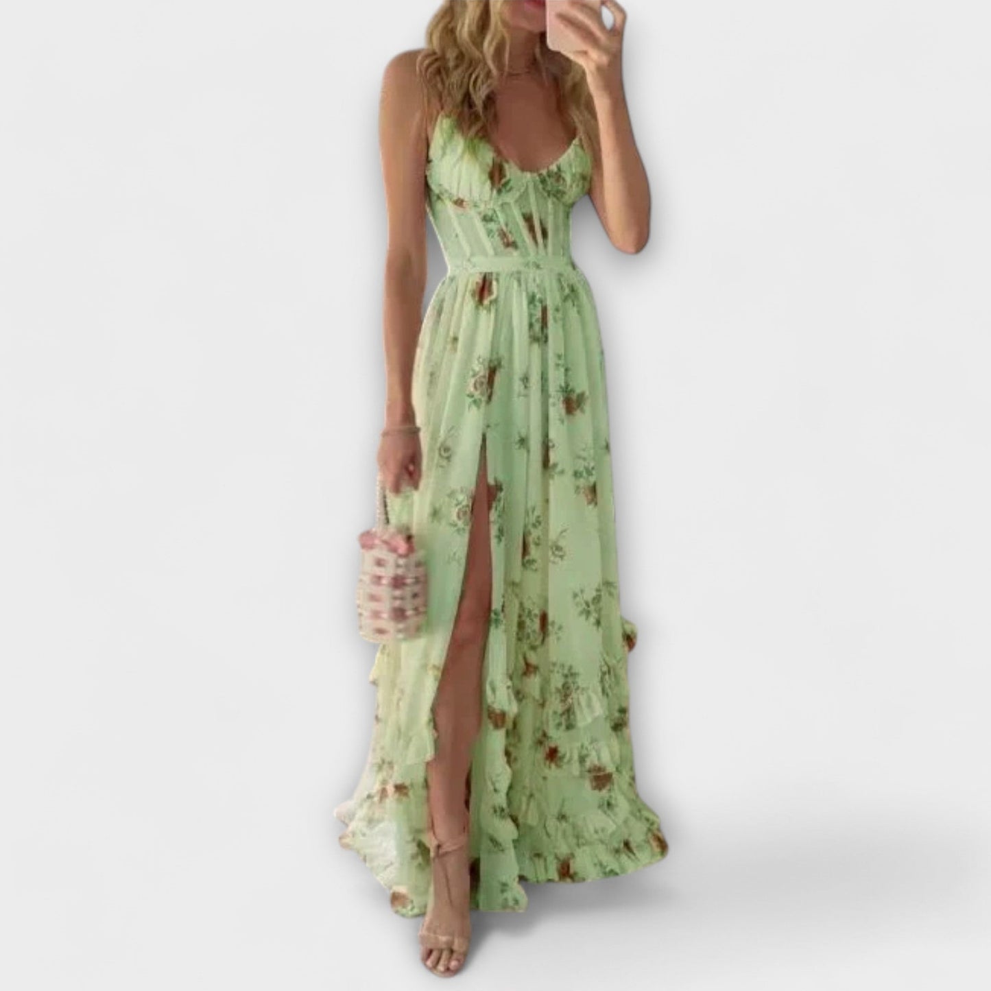 Floral Patterned Prom Dress for Special Occasions