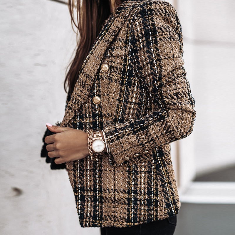 Hailey - Stylish Check Blazer for Office & Events