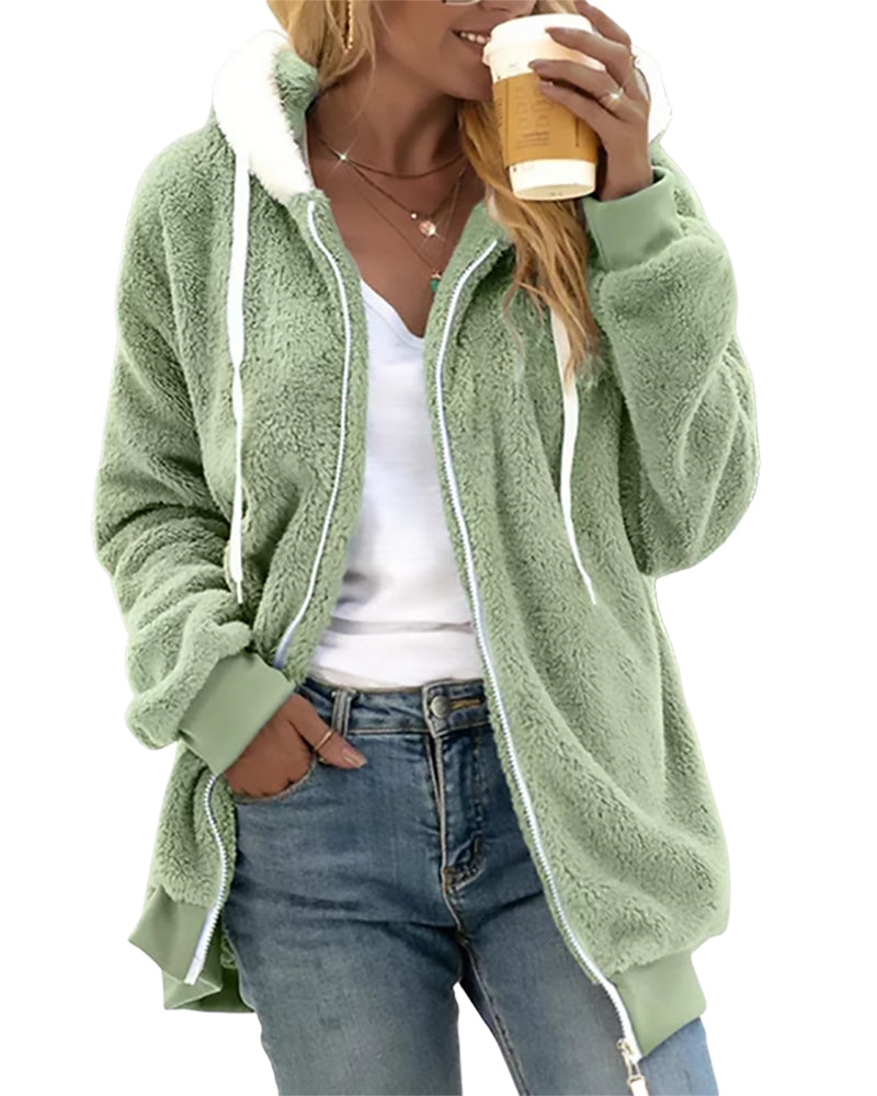 Theresa - Cozy Fleece Zip Hoodie for Everyday Wear
