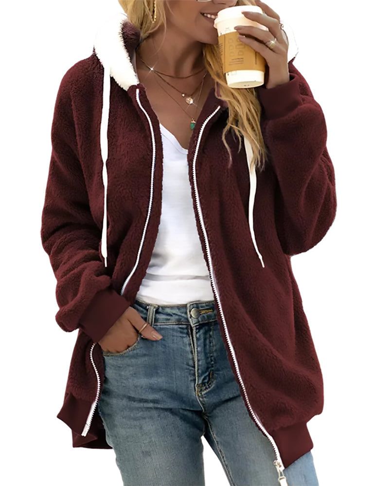Theresa - Cozy Fleece Zip Hoodie for Everyday Wear