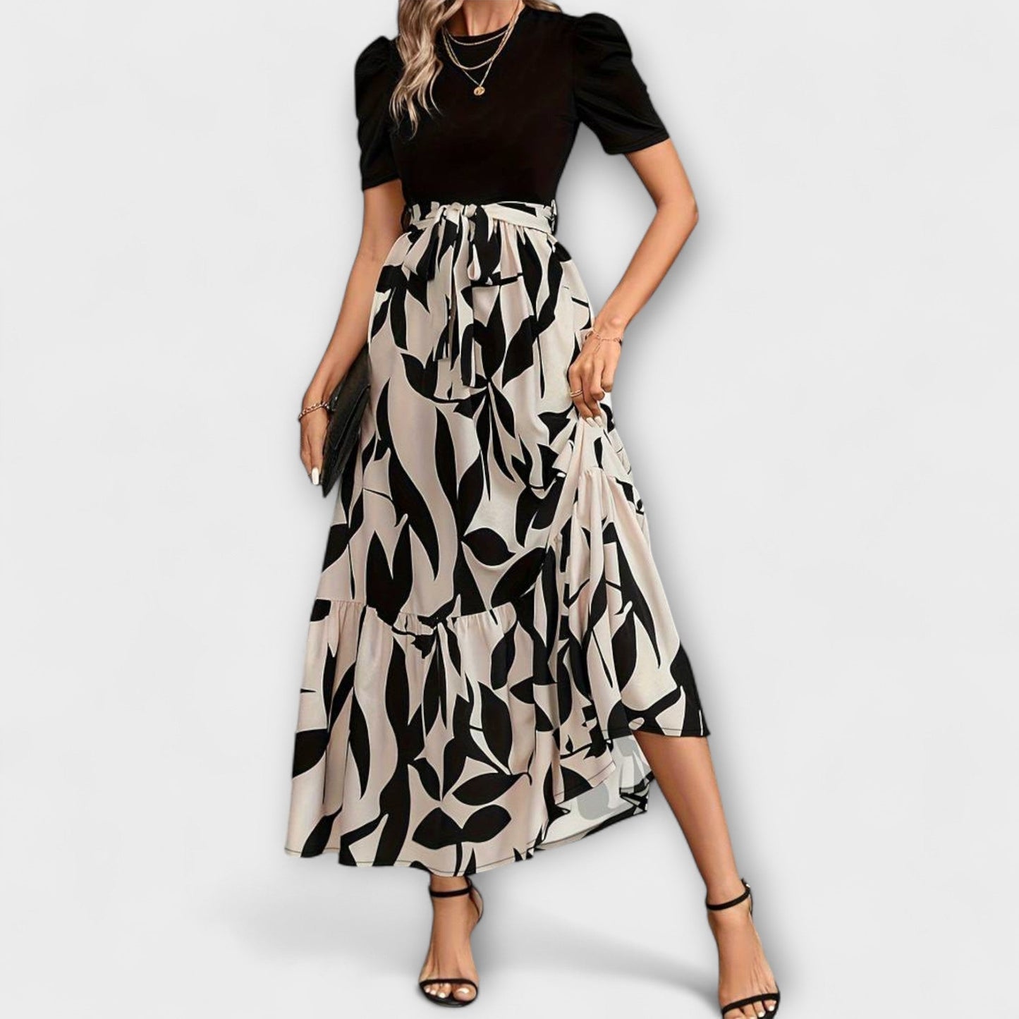 Floral Pattern Summer Dress for Outdoor Gatherings