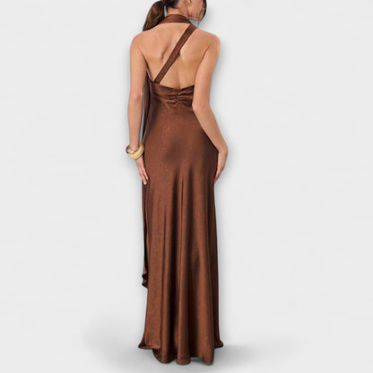 Azura Satin Maxi Dress for Evening Events