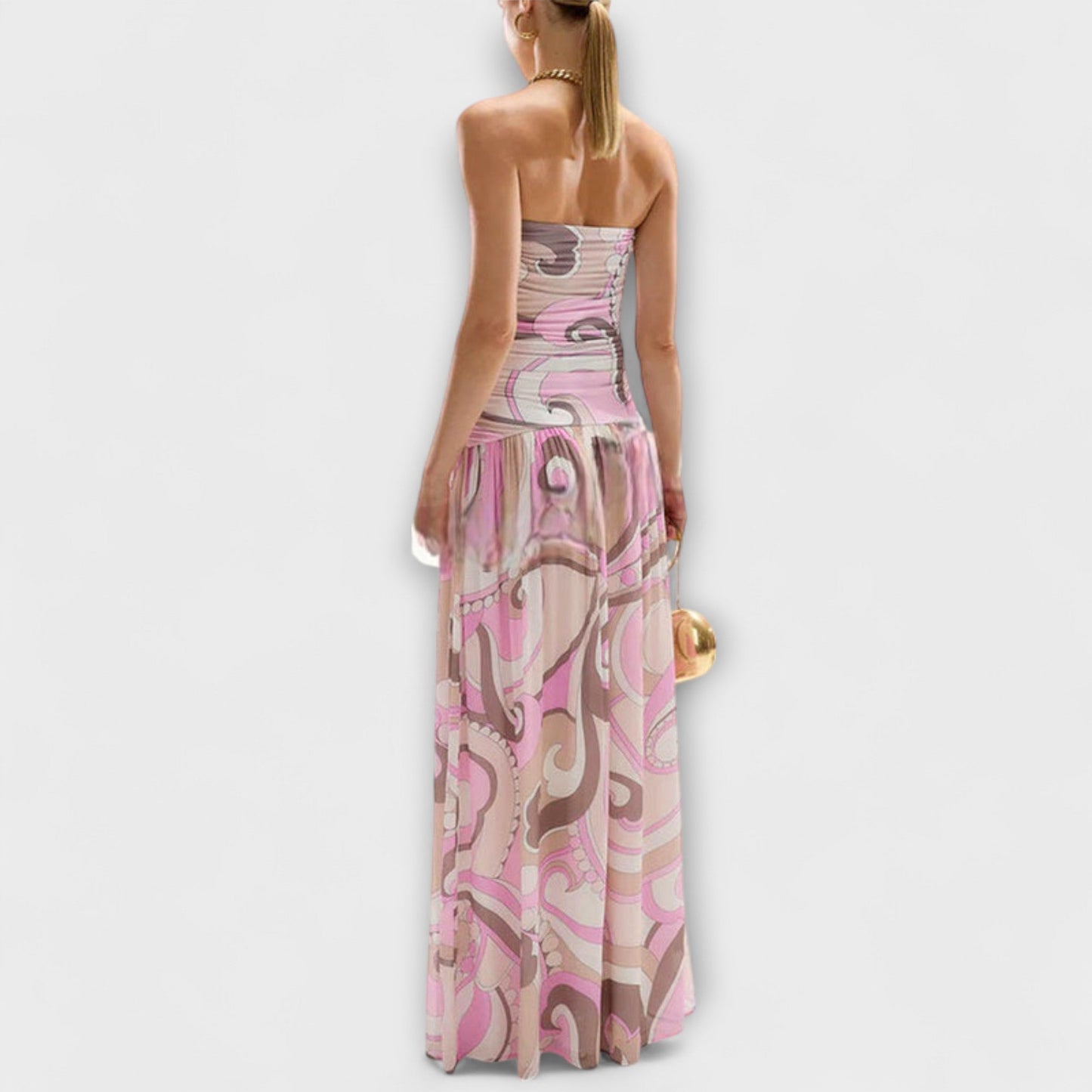 Pastel Off-Shoulder Maxi Dress for Summer Events