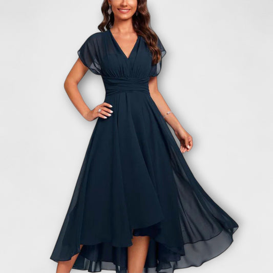 Christina - Stylish V-Neck A-Line Dress for Any Occasion