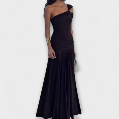 Margot - Off-Shoulder Fitted Maxi Dress for Special Occasions