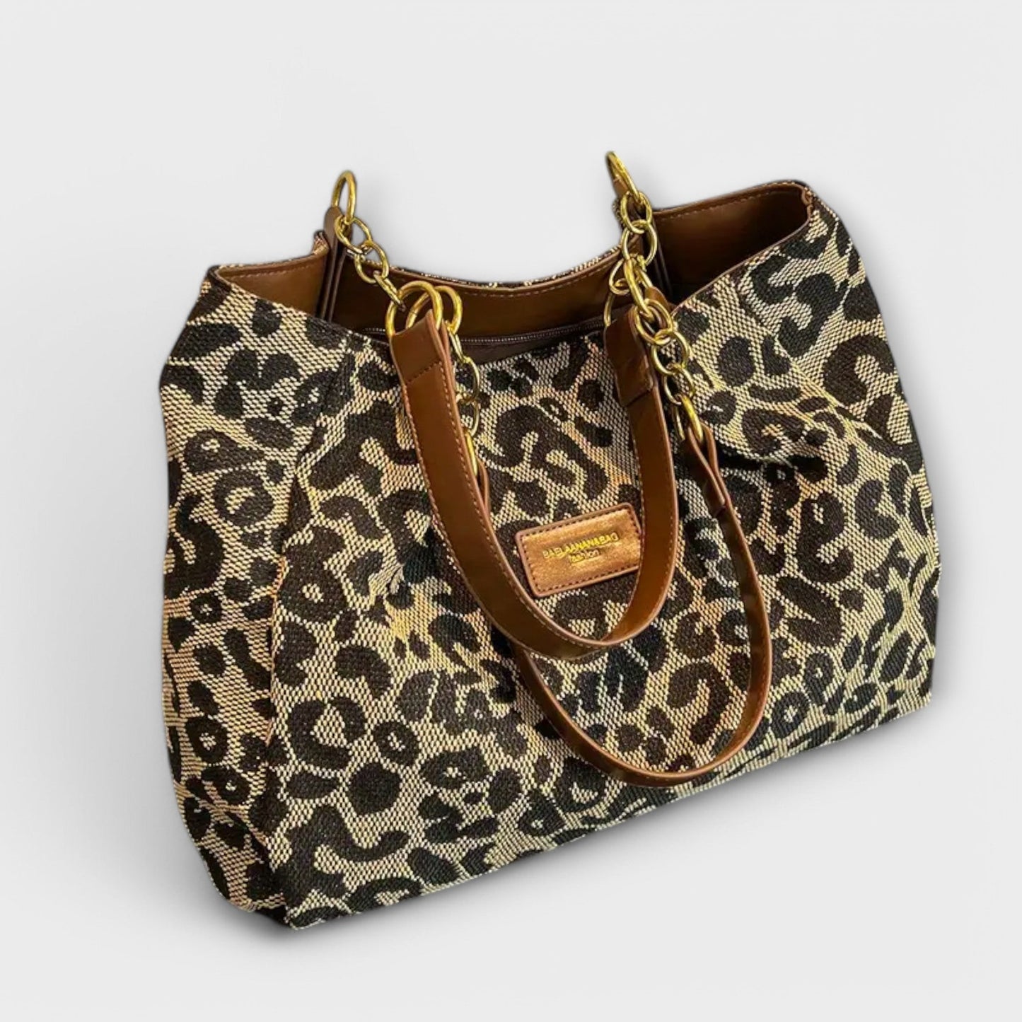 Olivia - Stylish Leopard Print Canvas Tote for Daily Adventures