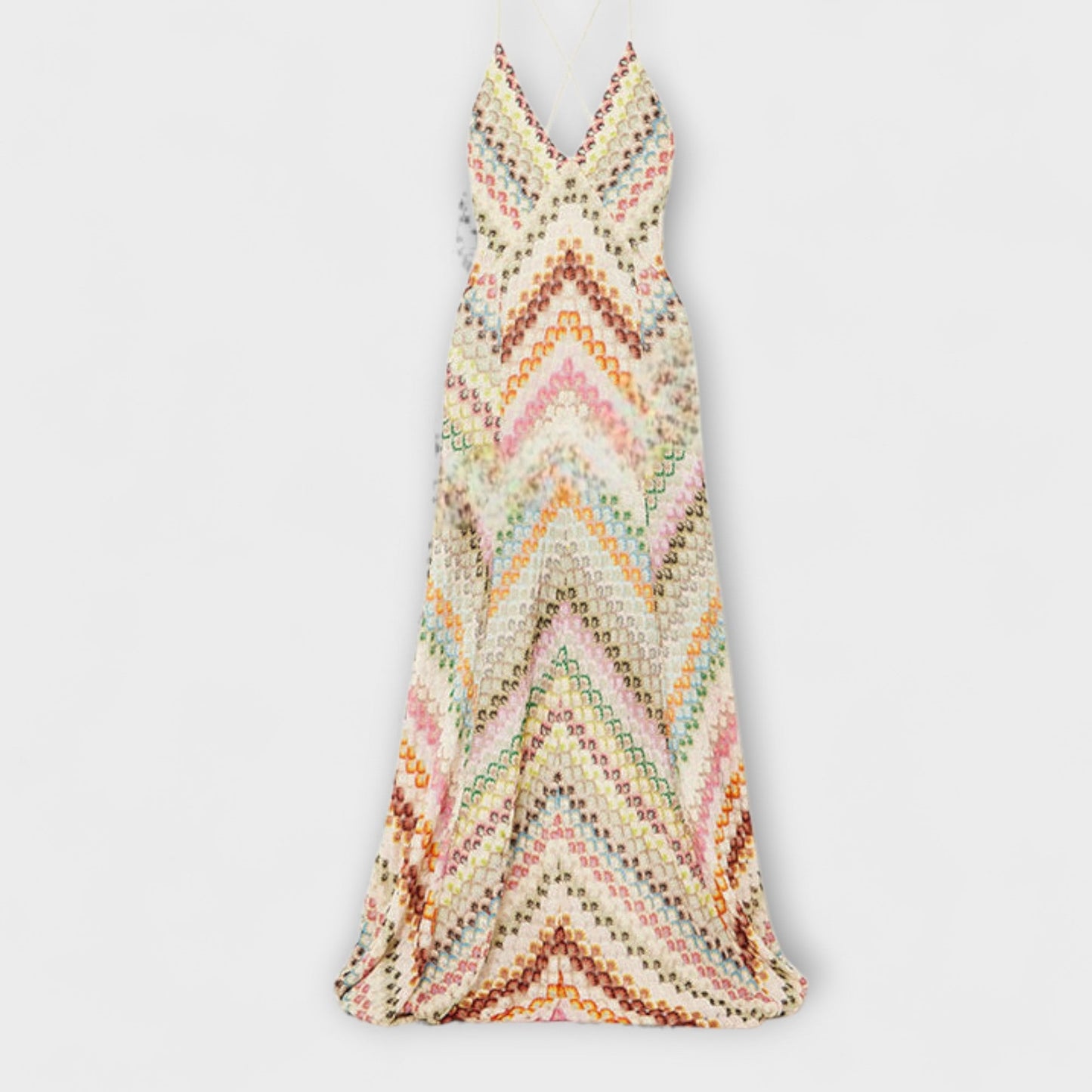 Remi - Missoni Vibrant Herringbone Maxi Dress for Any Occasion
