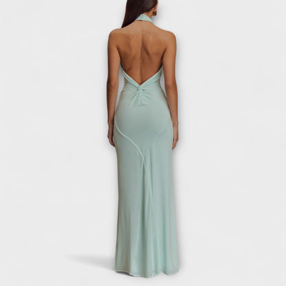 Lagoon - Chic Slinky Halter Maxi Dress for Any Occasion