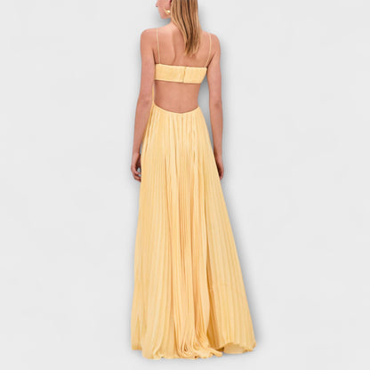 Chic Pleated Cutout Maxi Dress for Any Occasion
