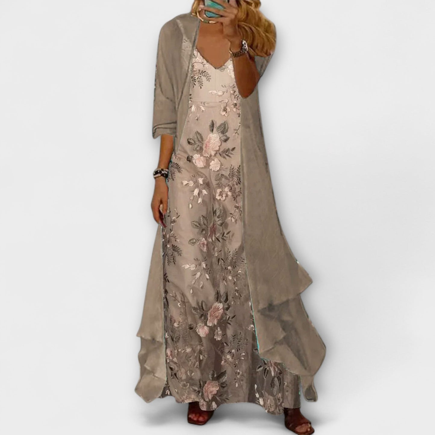 Mara - Stylish Maxi Dress & Jacket Set for Any Occasion