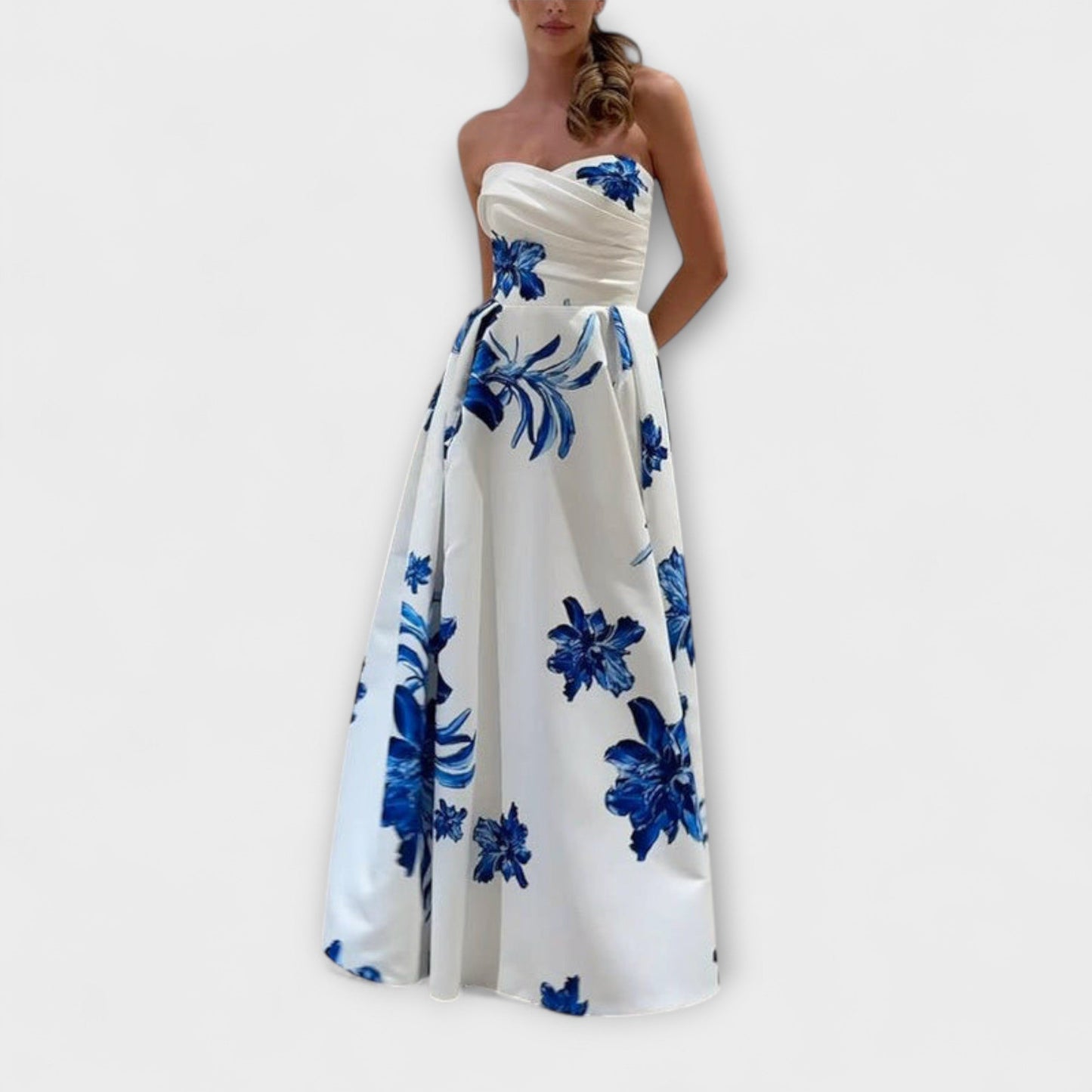 Rosalie - Floral Off-Shoulder Prom Dress