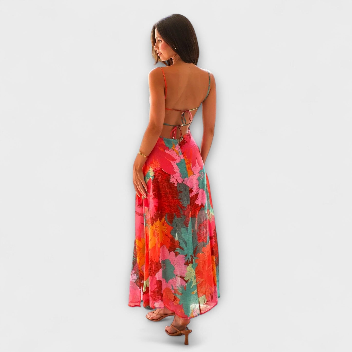 Audrey Floral Print Dress for Women - Ideal for Events and Gatherings