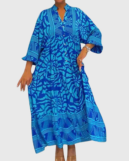 Chic Maxi Dress with Vibrant Print for Any Occasion