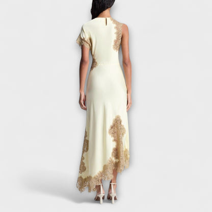 Margaret - Satin and Lace Maxi Dress for Special Occasions