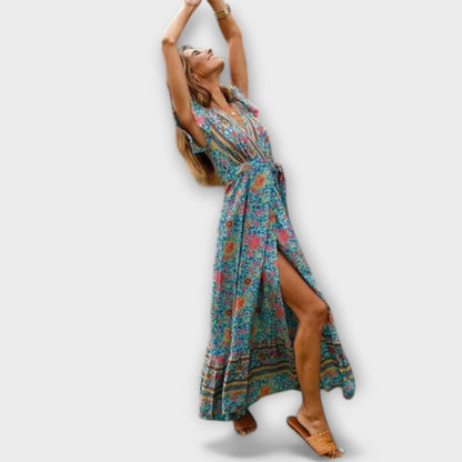 Shylin Boho Maxi Dress in Flowing Fabric for Any Occasion