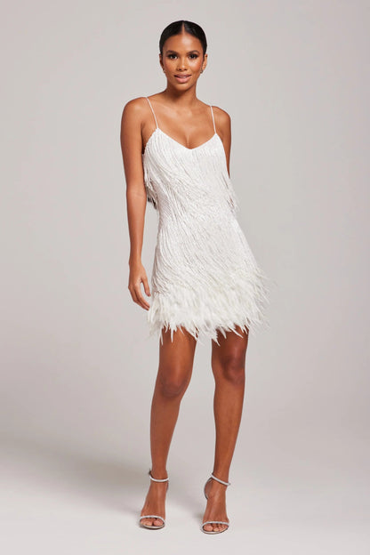 Margaret | Women's Fringe Feather Cocktail Dress for Events