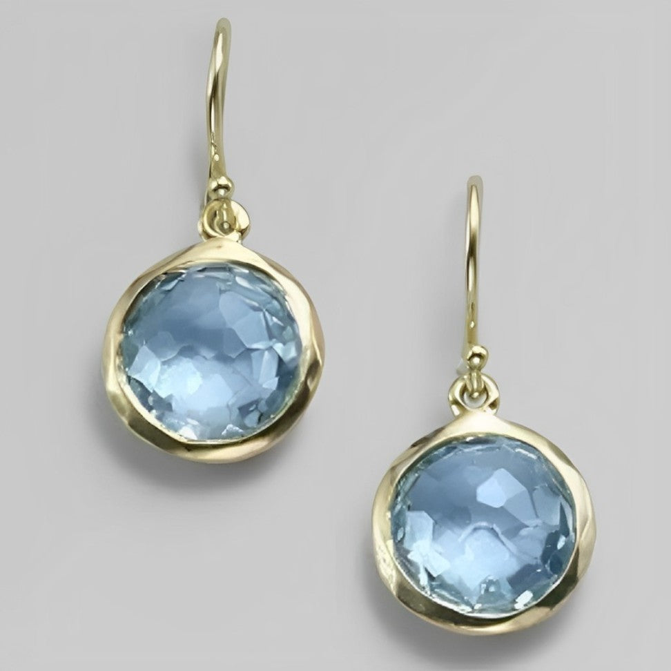 Lois - Vintage Sapphire Crystal Earrings
