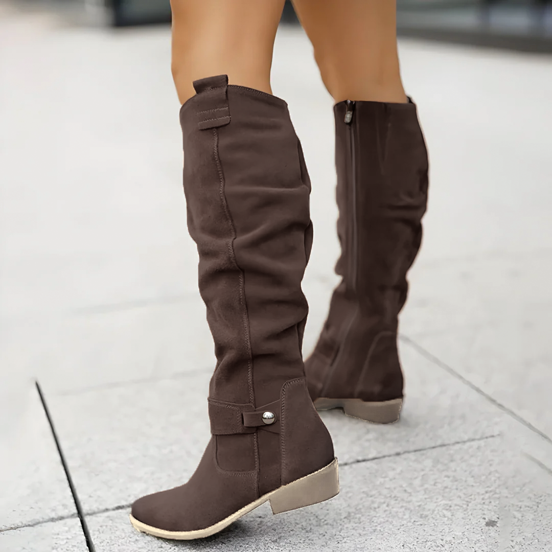 Sadie - Stylish Suede Knee-High Boots for Chic Occasions