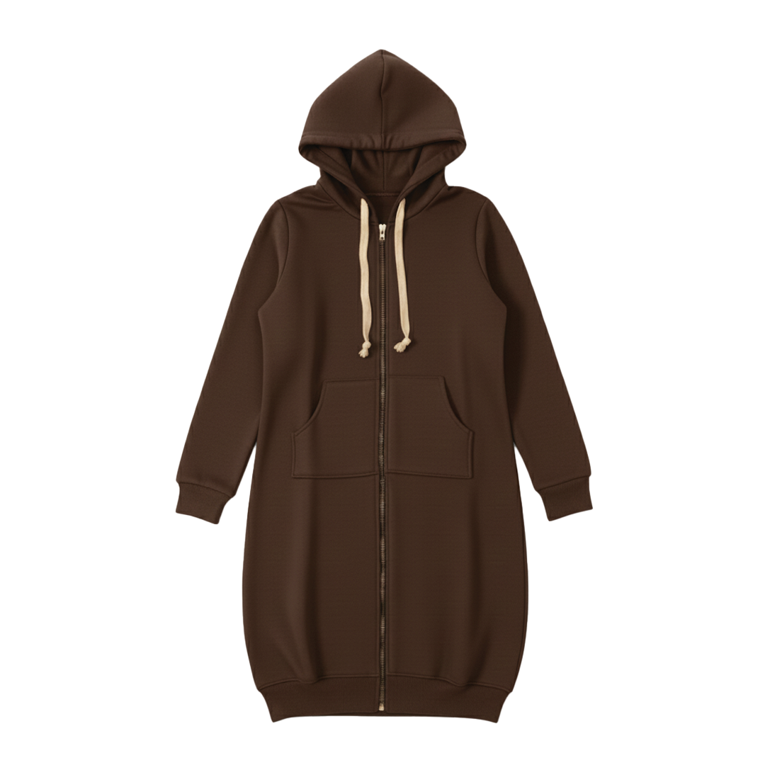 Bonnie - Cozy Longline Zip Hoodie for Everyday Style