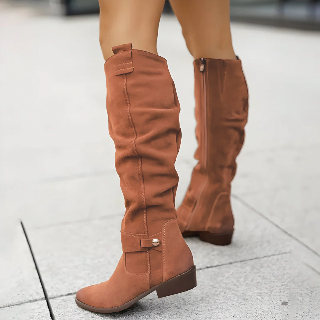 Sadie - Stylish Suede Knee-High Boots for Chic Occasions