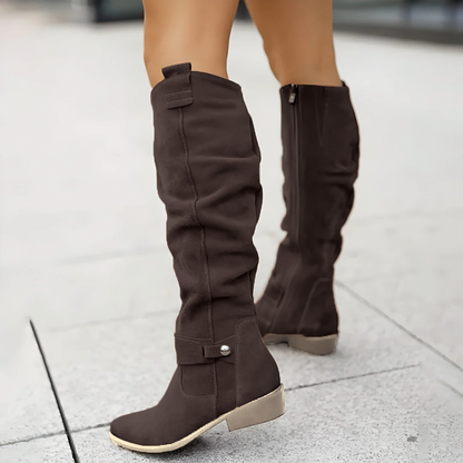Sadie - Stylish Suede Knee-High Boots for Chic Occasions