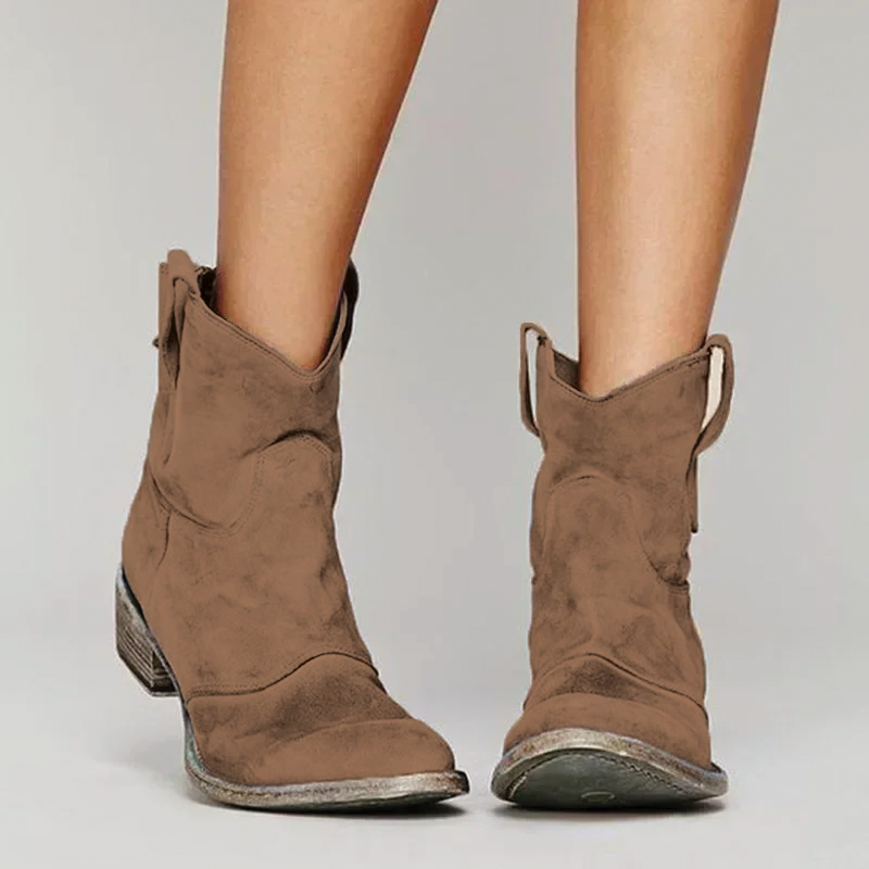 Zoe - Stylish Western Ankle Boots for Everyday Wear