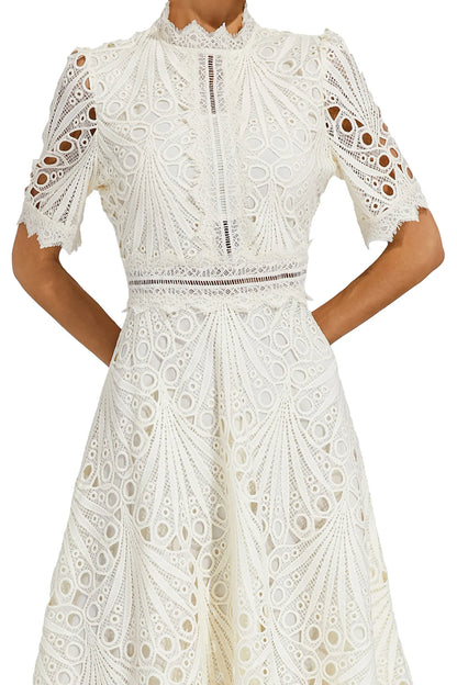 Chic Lace Midi Dress for Weddings & Events