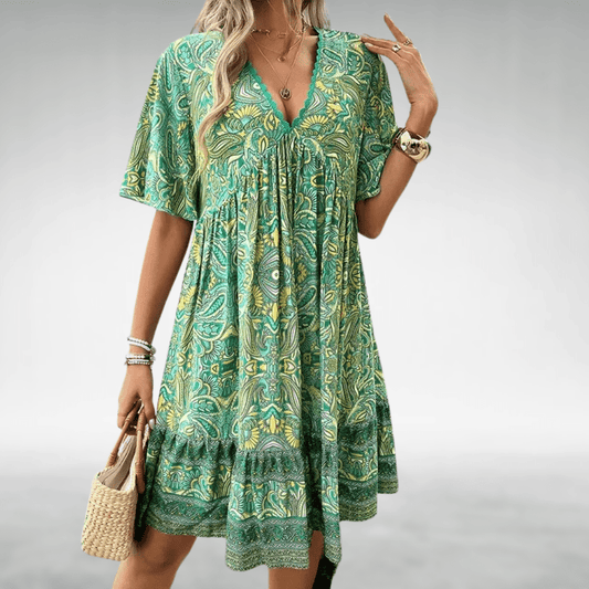 Mayamo Bennett Boho Swing Dress - Chic Cotton Style for Any Occasion
