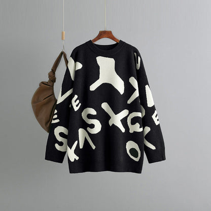 Delilah - Stylish Graphic Knit Sweater for Every Occasion
