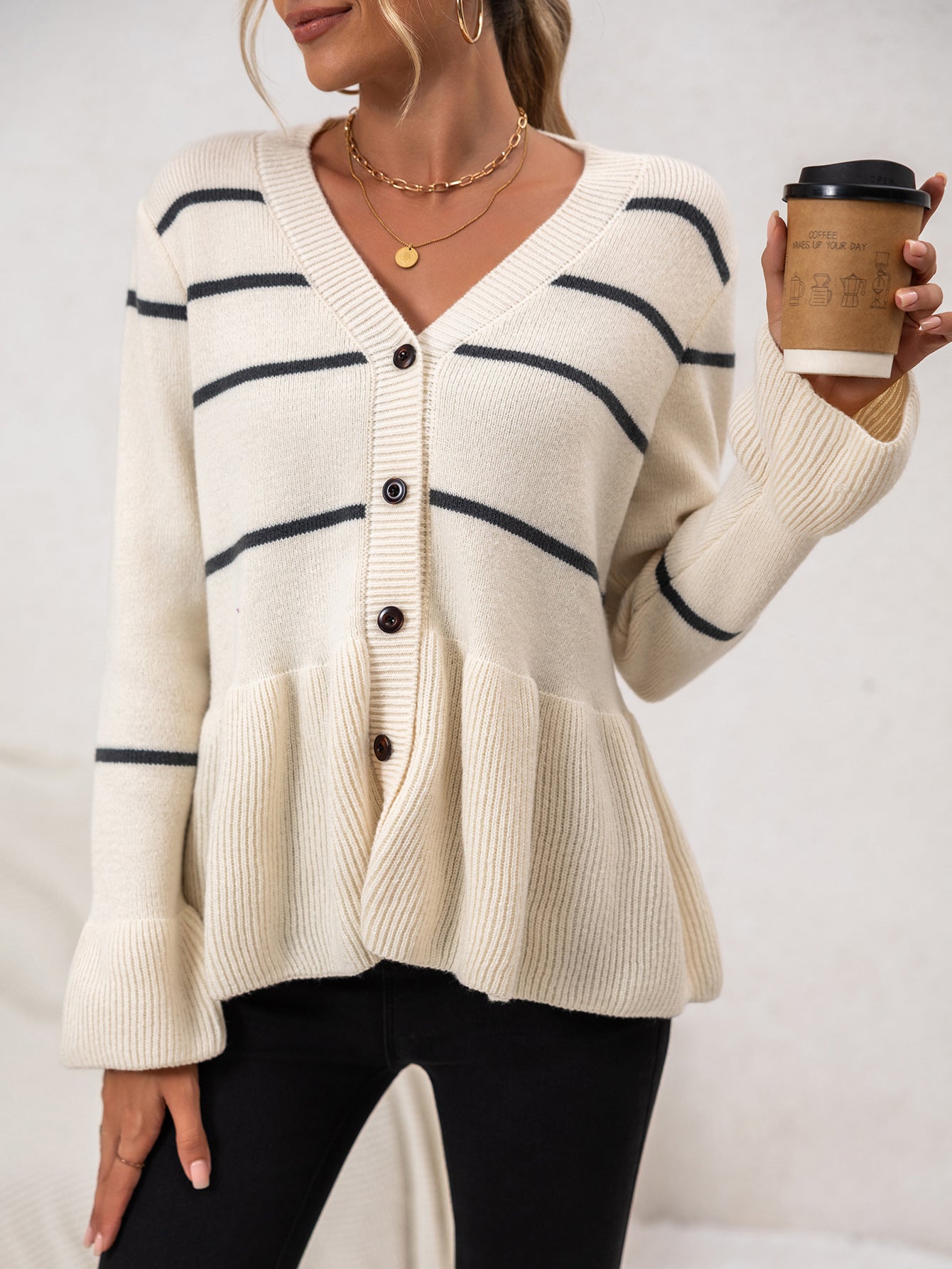 Chic Striped Cardigan for Everyday Wear