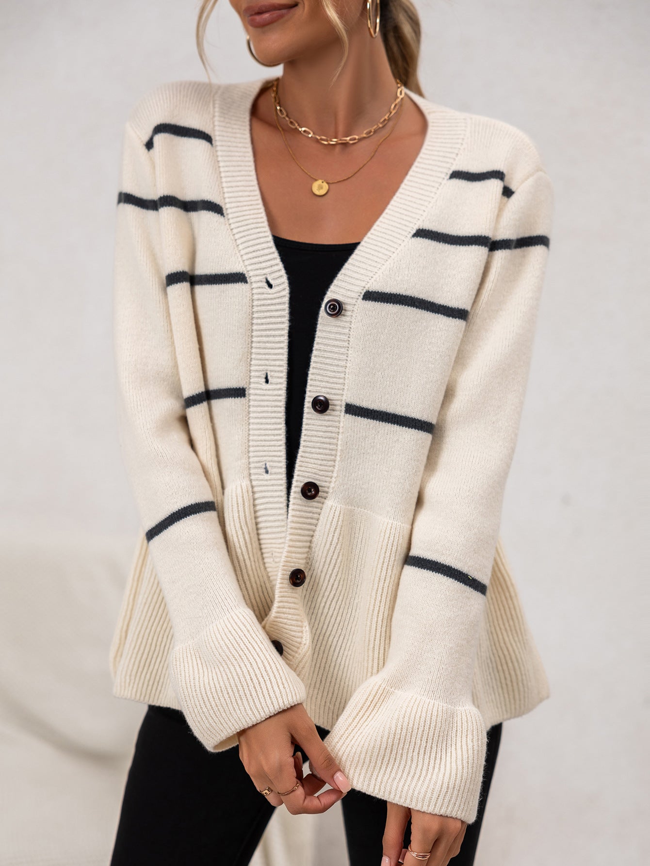 Chic Striped Cardigan for Everyday Wear