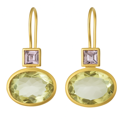 Retro Emerald Stone Earrings