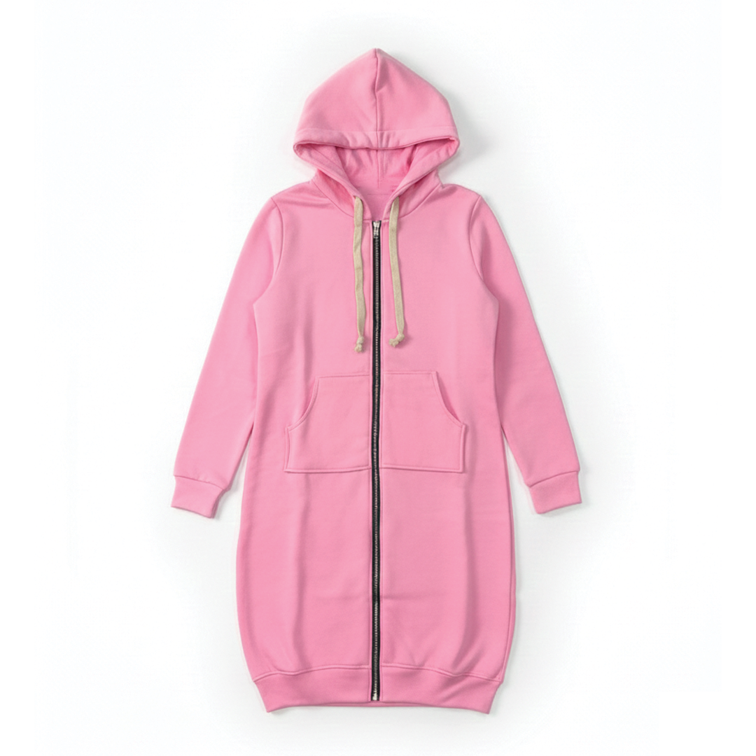 Bonnie - Cozy Longline Zip Hoodie for Everyday Style