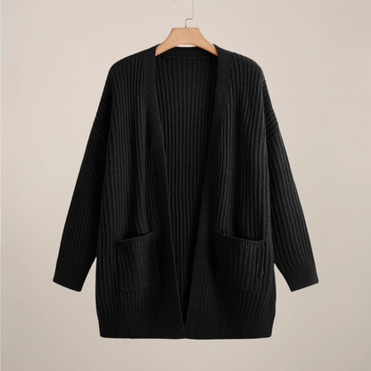 Plus Size Long Sleeve Open Cardigan for Stylish Layering