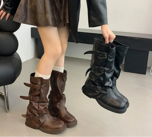 Charlotte - Retro Knee-High Fashion Boots for All Occasions