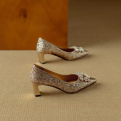 Gloria Glitter Heels for Evening Glam