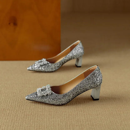 Gloria Glitter Heels for Evening Glam