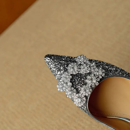 Gloria Glitter Heels for Evening Glam