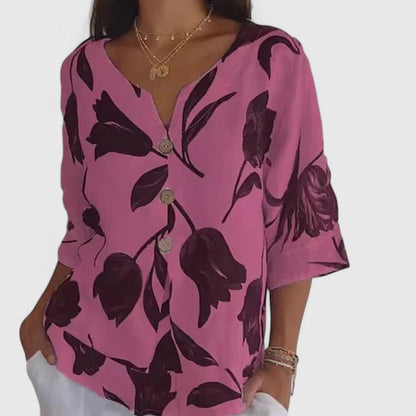 Isabel | Chic Floral Pattern Blouse for Special Occasions