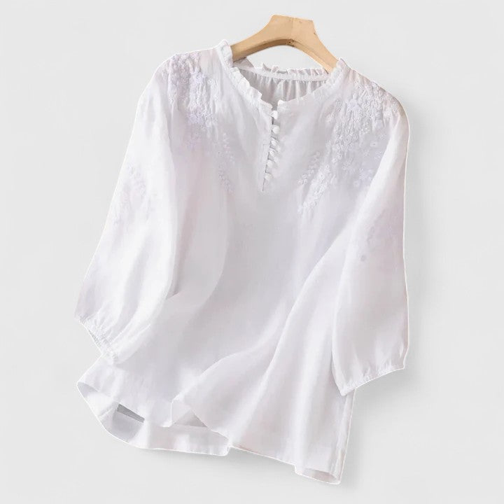 Vasilene | Chic Button-Front Blouse for Any Occasion