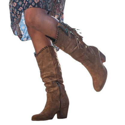 Janice - Stylish Western Knee-High Boots for Every Occasion