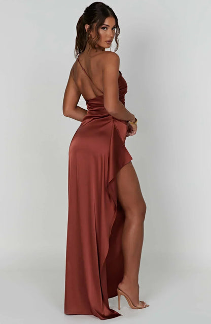 Chic Asymmetric Maxi Dress for Evening Wear