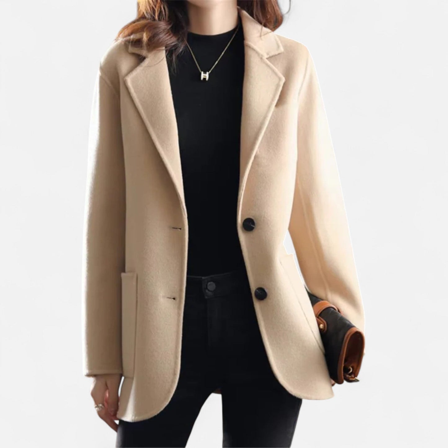 Chic Women’s Blazer Coat - Stylish Buttoned Design for Any Occasion