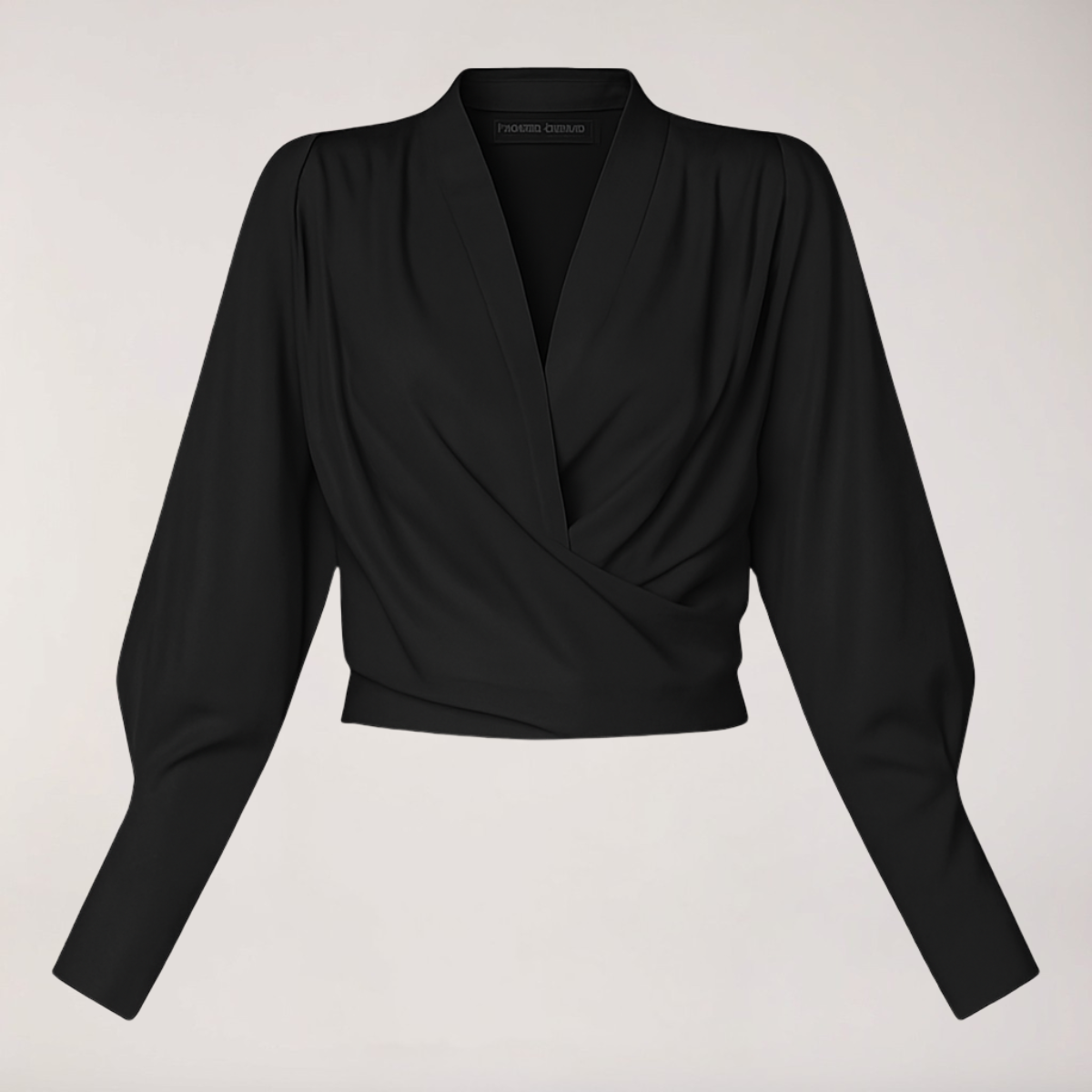 Chic V-Neck Blouse with Puff Sleeves for Stylish Occasions