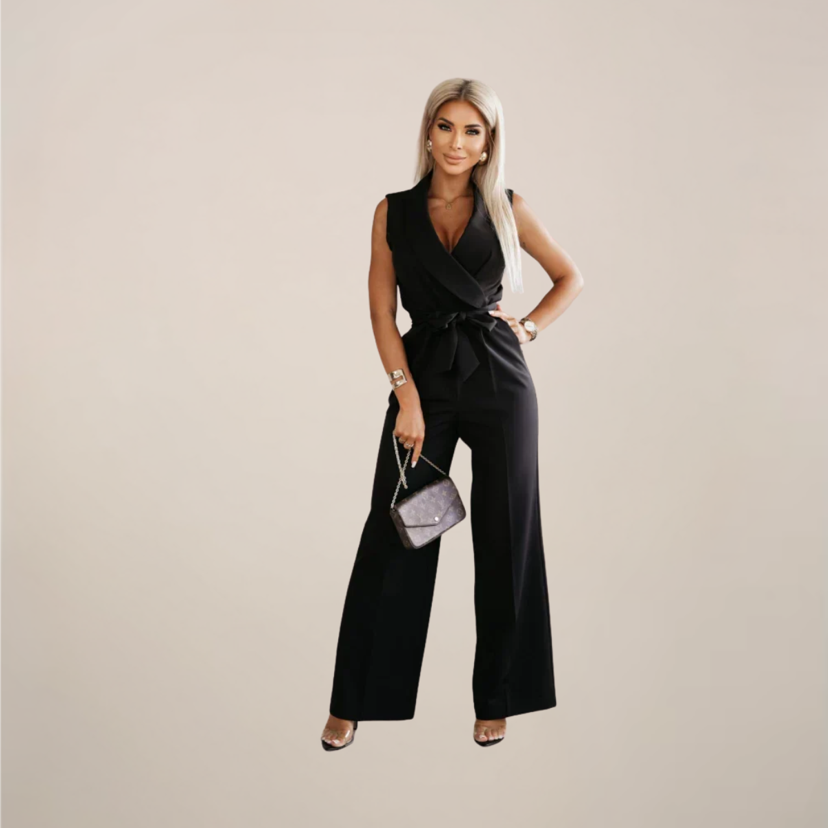 Chic Sleeveless Wide-Leg Jumpsuit for Any Occasion